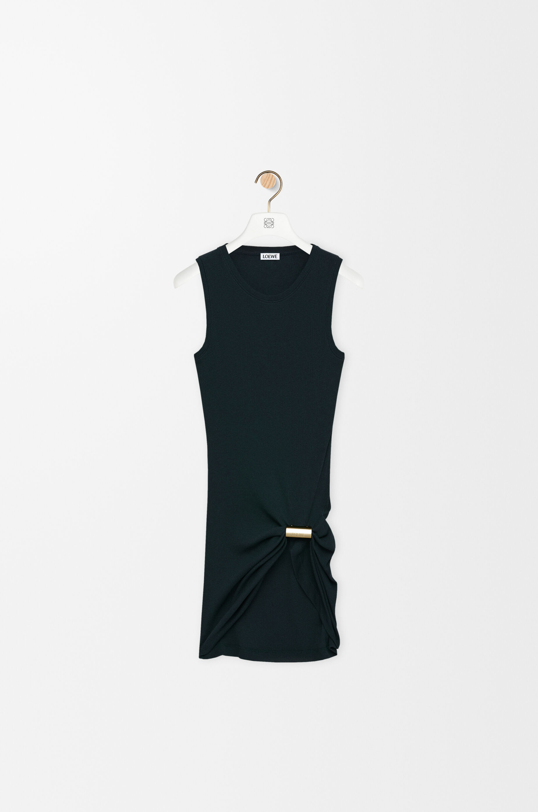LOEWE ブラック タンクトップ XS アナグラム タンクトップ（シルク） ブラック - LOEWE
