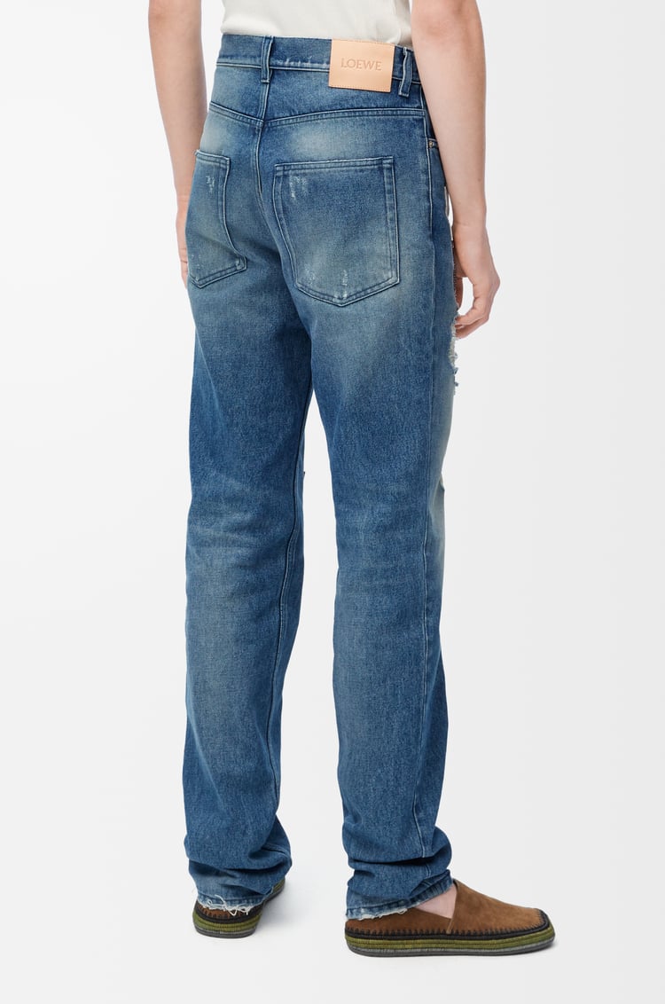 LOEWE Straight leg jeans in denim Medium Blue