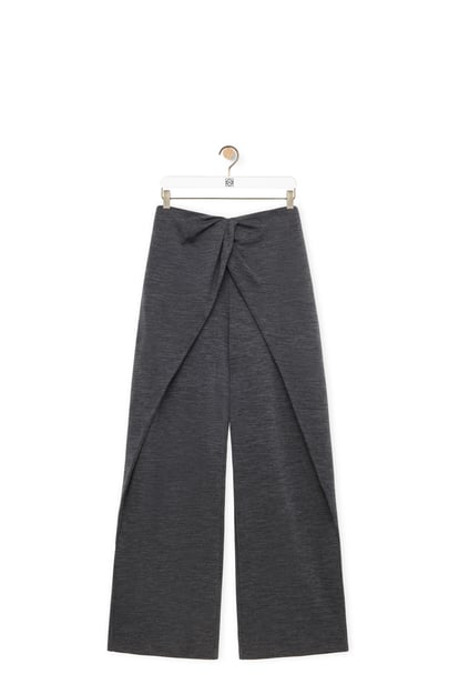 LOEWE Draped trousers in wool and cashmere Grey/Black plp_rd