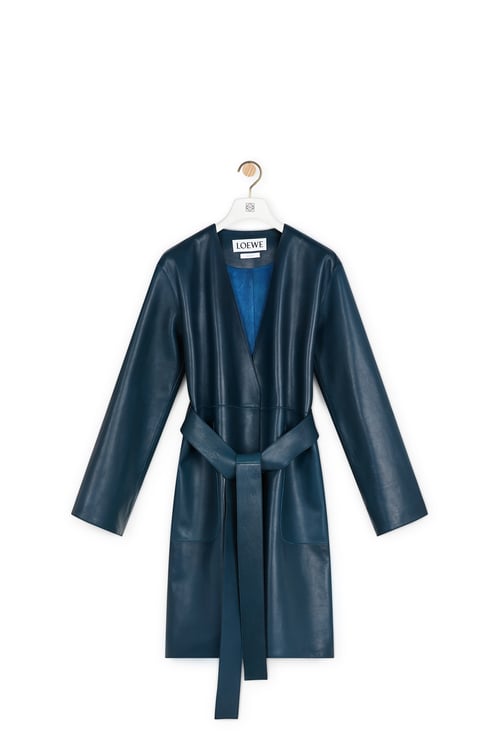 LOEWE Short coat in nappa Varsity Blue