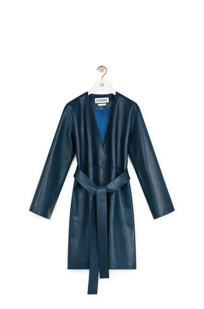 LOEWE Short coat in nappa Varsity Blue plp_rd