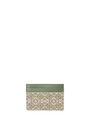 LOEWE Plain cardholder in jacquard and calfskin Green/Avocado Green