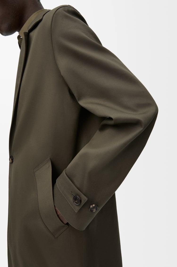 LOEWE Abrigo en algodón Verde Caqui