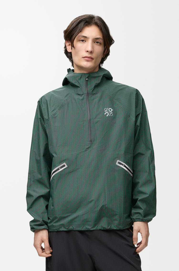 LOEWE Storm anorak in technical shell Green/Black