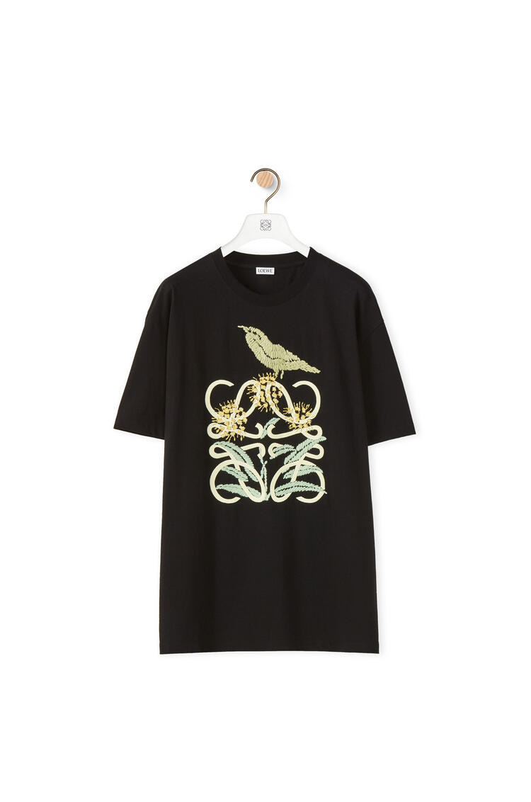 LOEWE Herbarium Anagram T-shirt in cotton Black/Multicolor pdp_rd