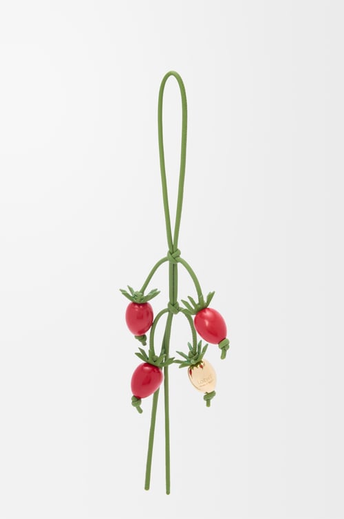 LOEWE Tomato vine charm in classic calfskin Red