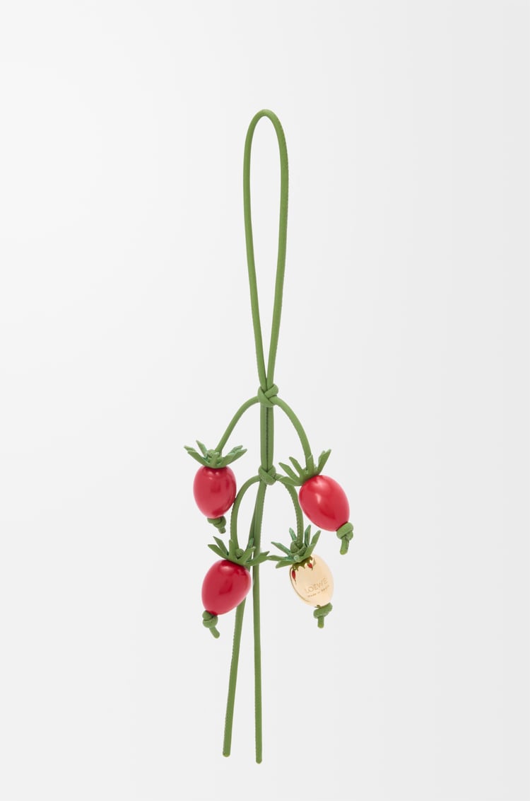 LOEWE Tomato vine charm in classic calfskin Red