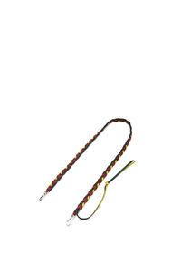 LOEWE Thin Braided strap in classic calfskin Burnt Red/Yellow pdp_rd