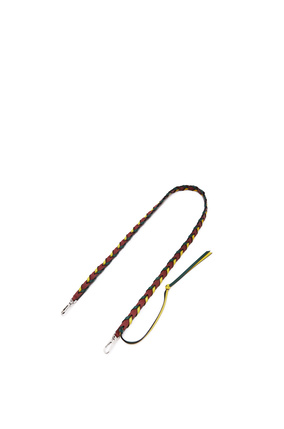 LOEWE Thin Braided strap in classic calfskin Burnt Red/Yellow plp_rd