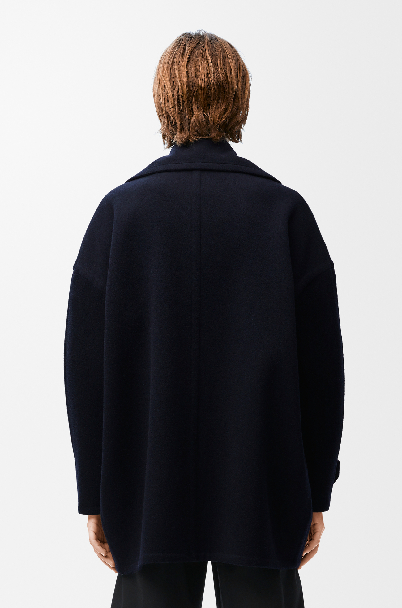 LOEWE 羊毛 Pebble 外套 午夜蓝 plp_rd