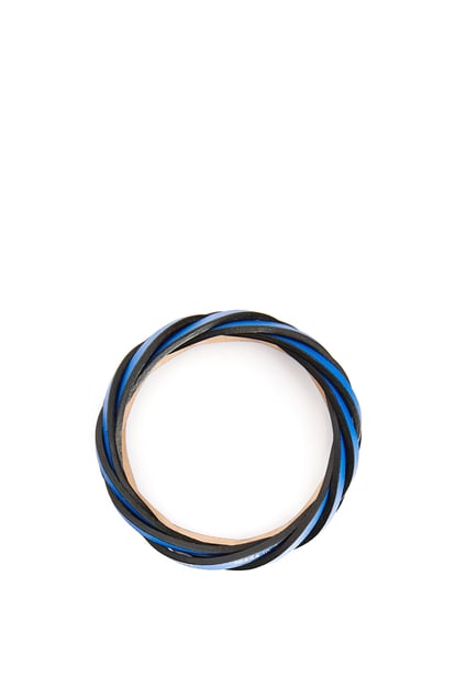LOEWE Braided bangle in classic calfskin Electric Blue plp_rd
