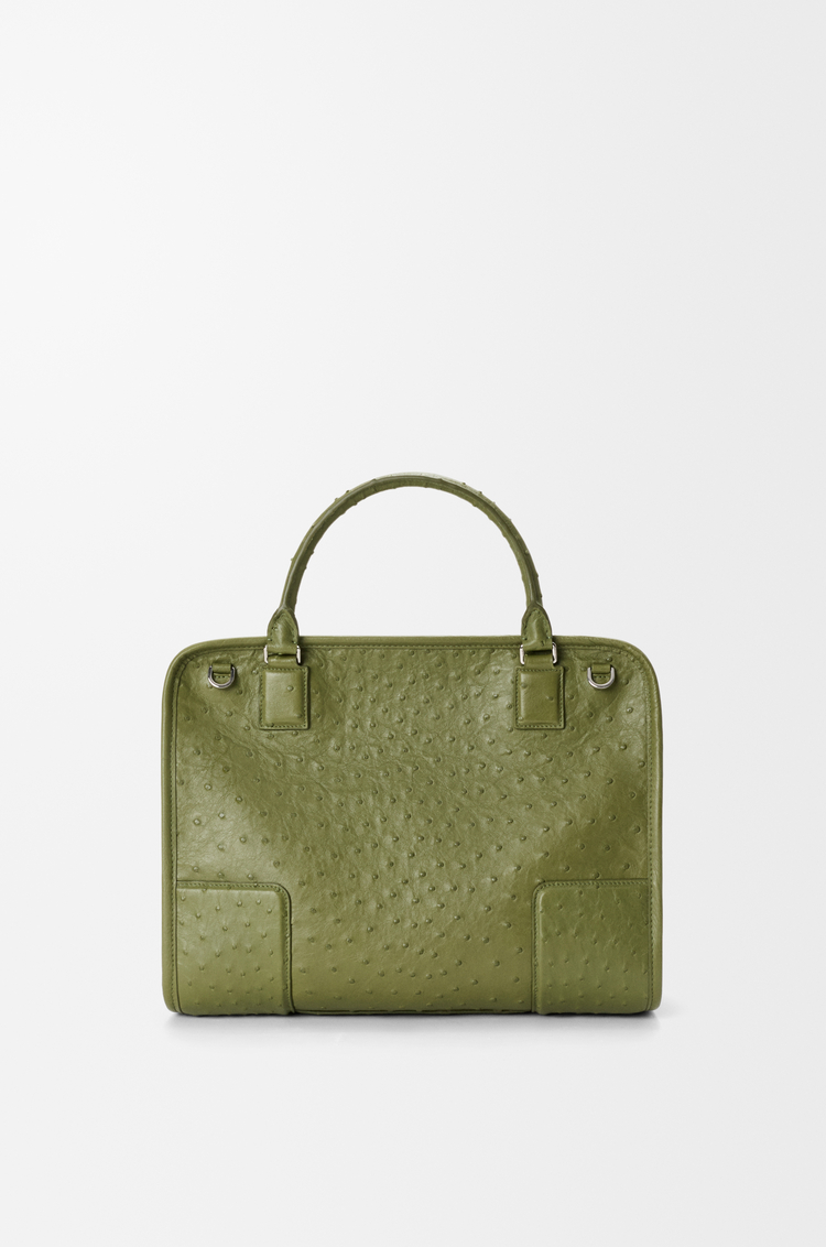 LOEWE Große Amazona 180 Tasche aus Straußenleder Frühlingsgrün