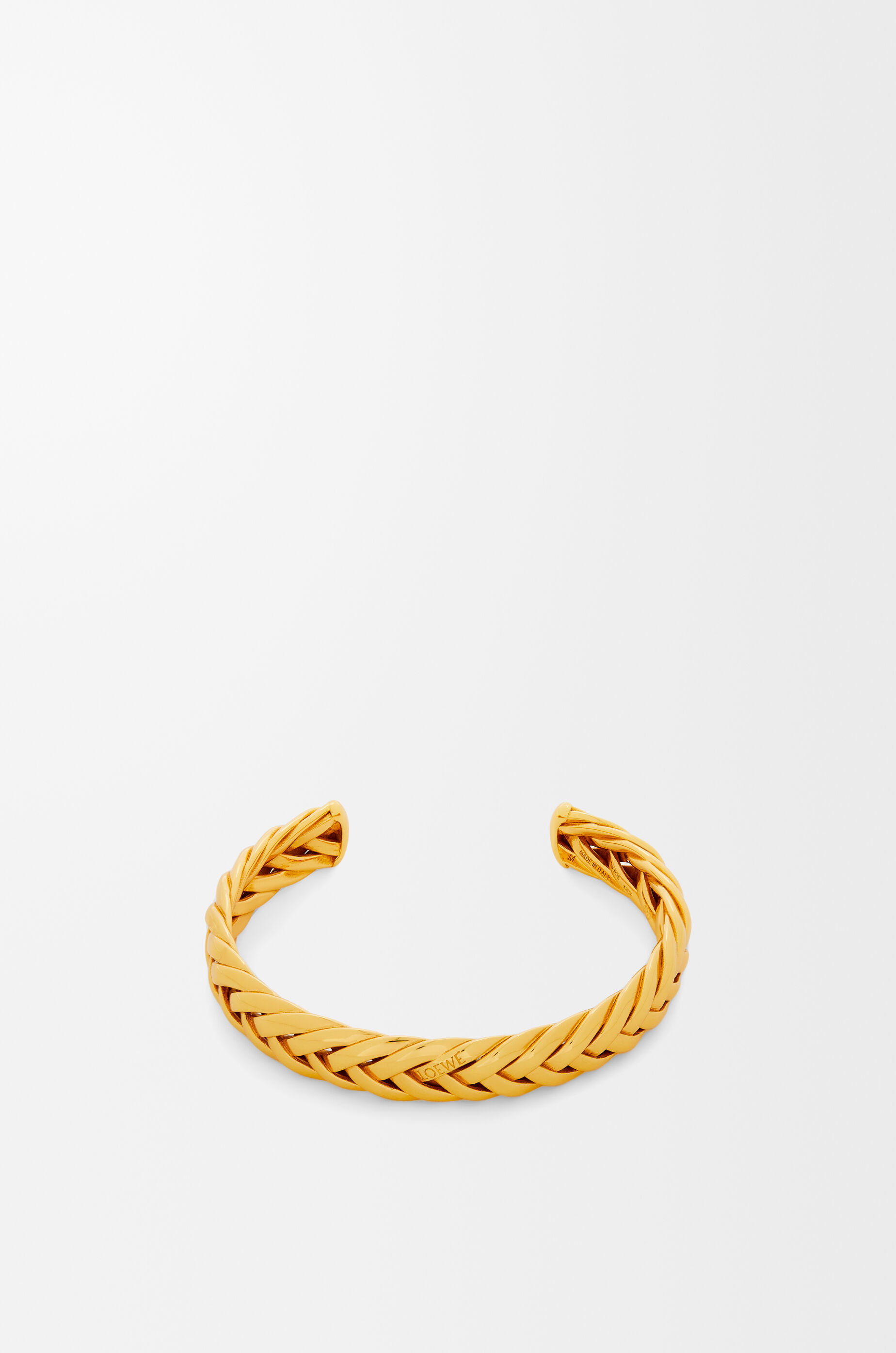 Thin braided cuff in sterling silver Gold - LOEWE Thin braided cuff in sterling silver Gold - LOEWE