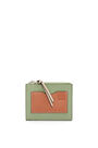 LOEWE Large coin cardholder in soft grained calfskin Rosemary/Tan pdp_rd