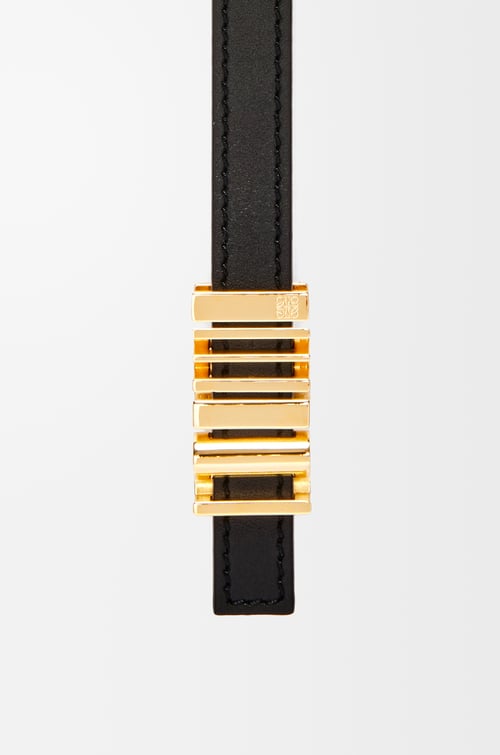 LOEWE Cinturón gráfico LOEWE en piel de ternera Negro/Dorado plp_rd