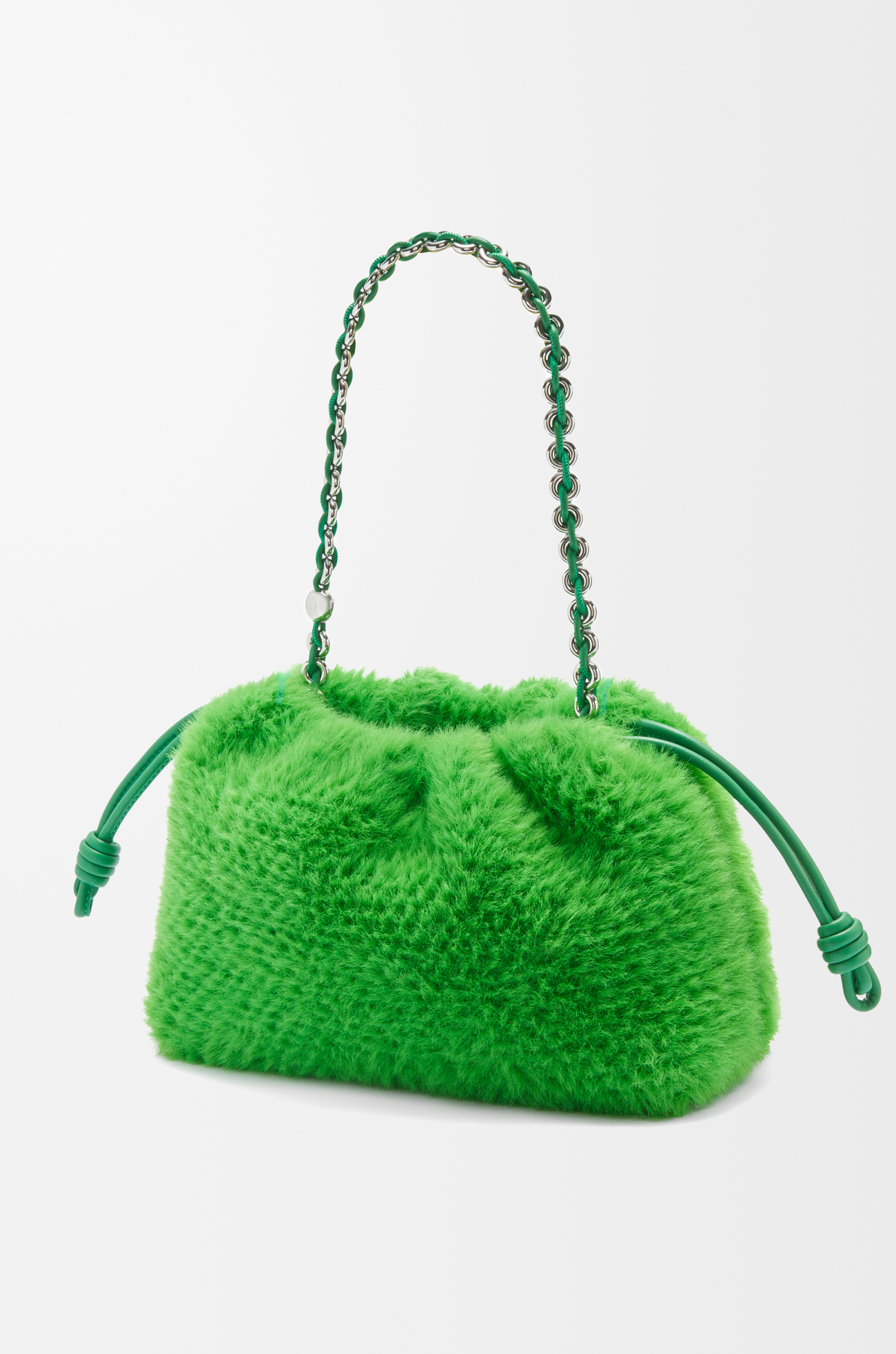 LOEWE 中号针织 Flamenco Purse 手拿包 热带绿