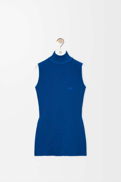 LOEWE Sleeveless top in viscose blend Blue