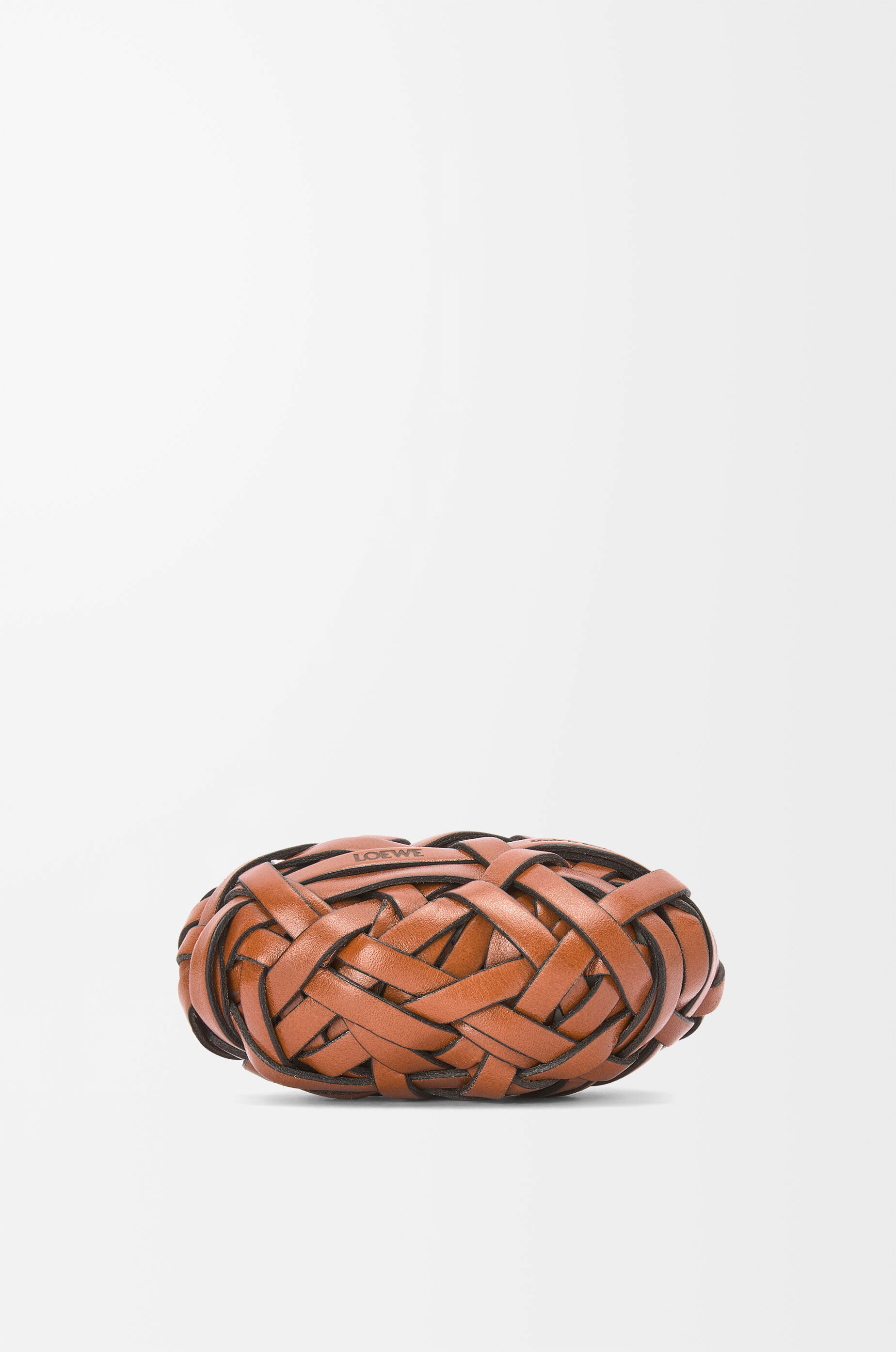 Nest woven paperweight in stone and calfskin Brown - LOEWE