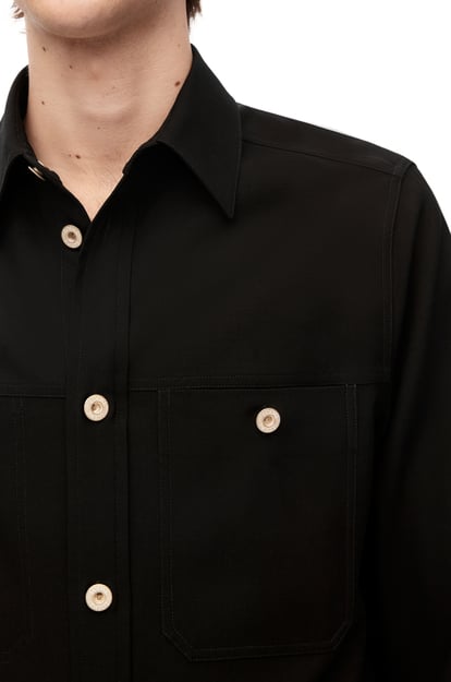 LOEWE オーバーシャツ（ウール） ブラック plp_rd