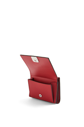 LOEWE Anagram trifold wallet in pebble grain calfskin Rouge plp_rd