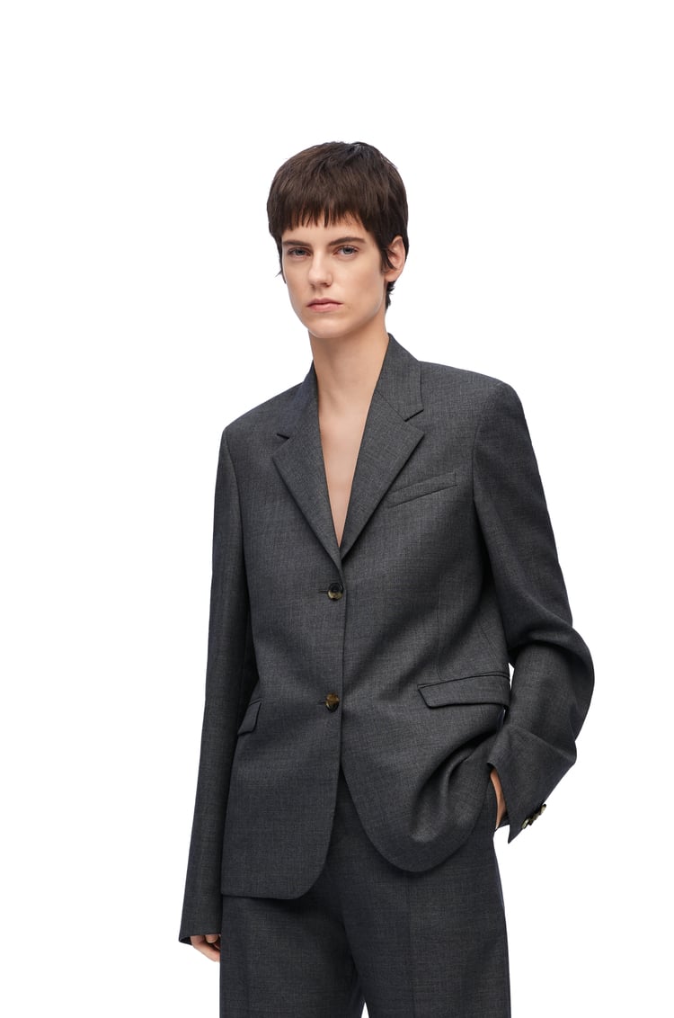 LOEWE Tailored jacket in wool Dark Grey
