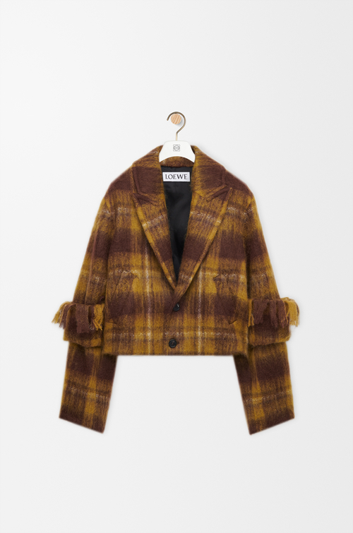 LOEWE Jacket in mohair and wool blend Yellow/Multicolor