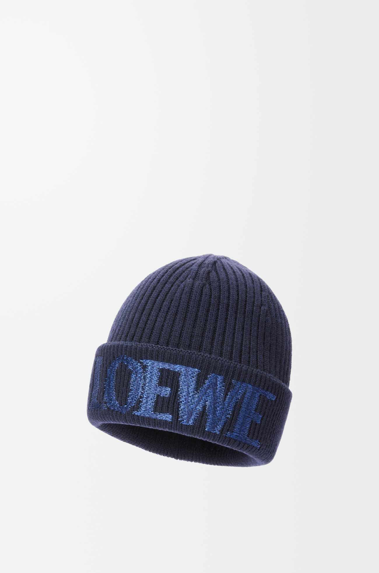 LOEWE LOEWE beanie in wool Navy Blue