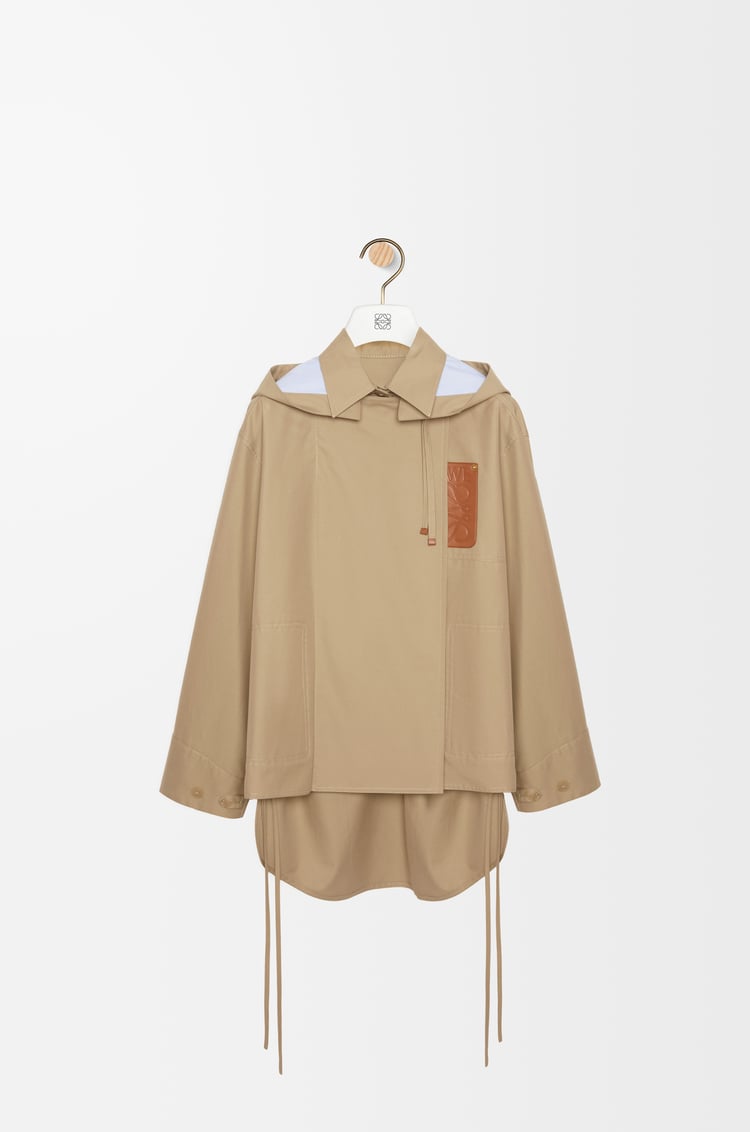 LOEWE Hooded parka in cotton Sweet Caramel