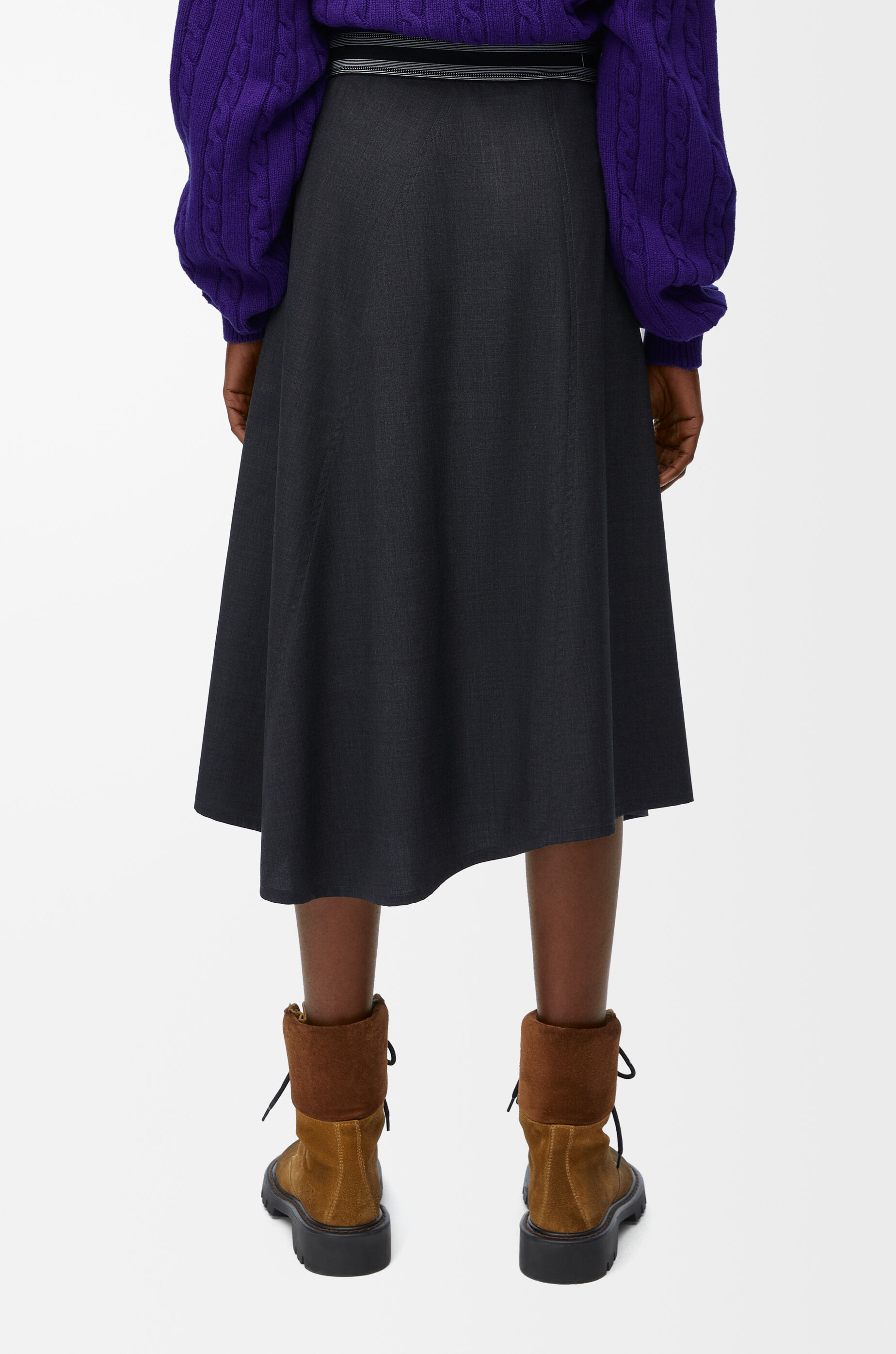 Anthracite Asymmetric Skirt 17116