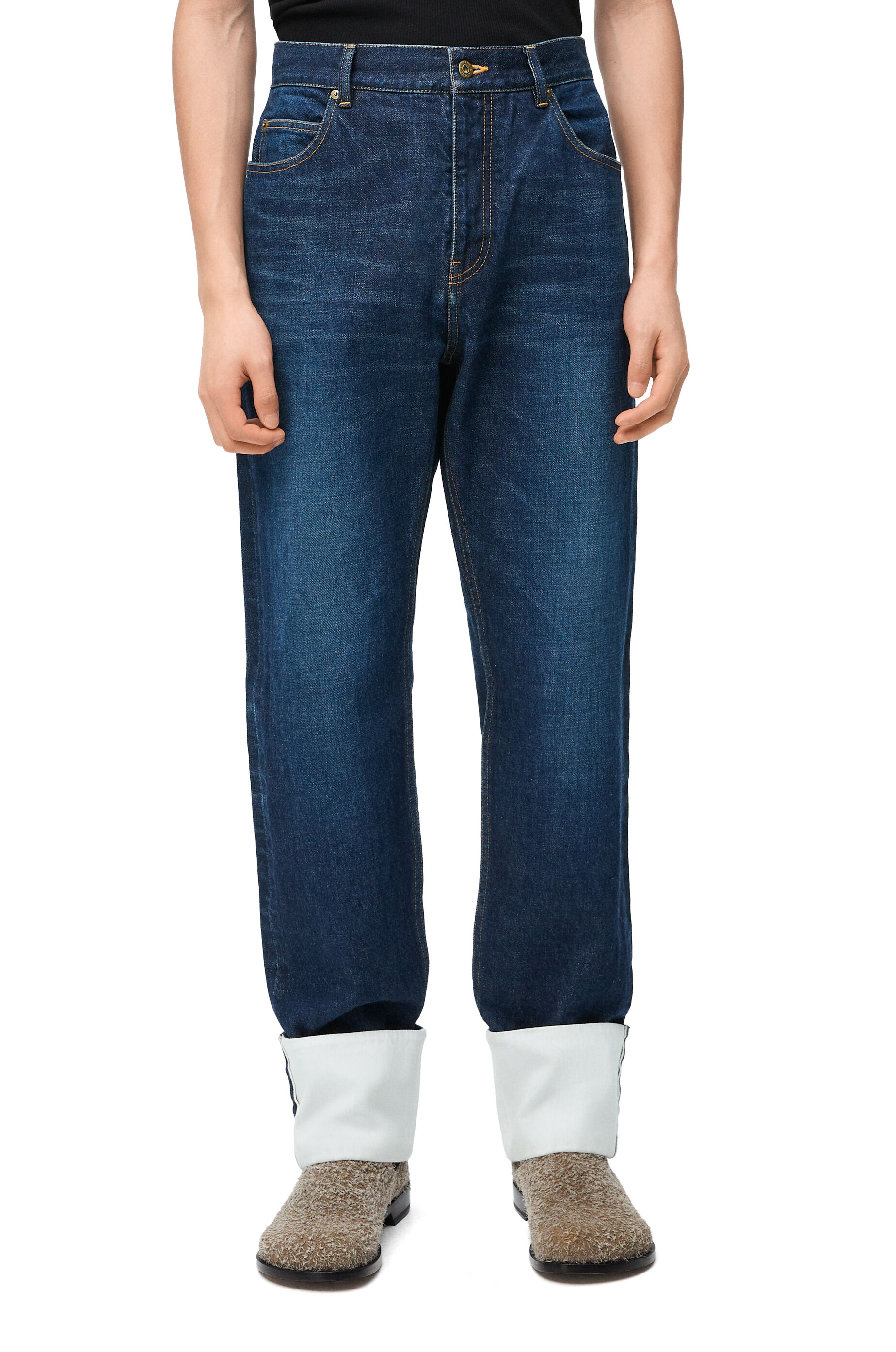 Fisherman turn up jeans in denim Washed Indigo LOEWE