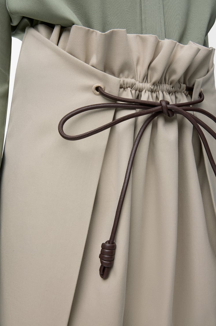 LOEWE Minifalda en algodón y seda Beige Claro