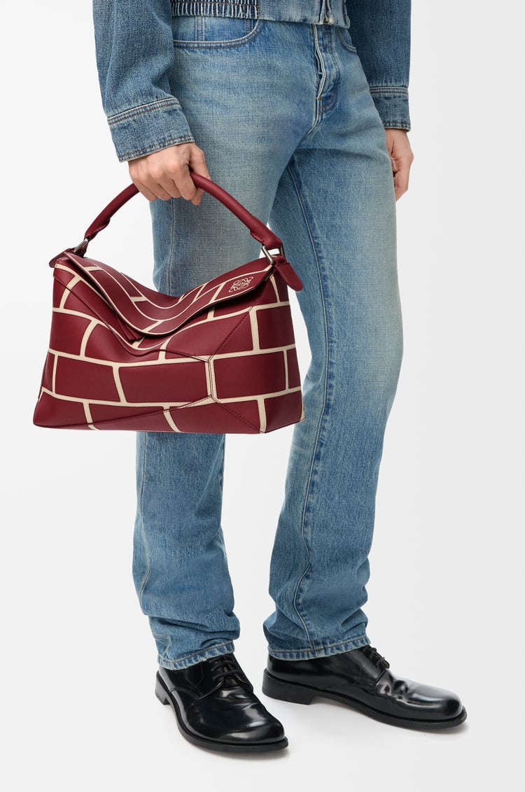 LOEWE パズルエッジ バッグ ラージ（クラシックカーフ） バーントレッド