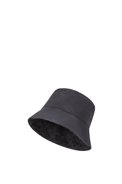 LOEWE Reversible bucket hat in Anagram jacquard and nylon Anthracite/Black plp_rd