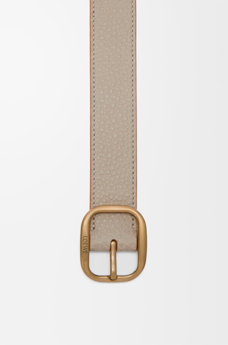 LOEWE ラウンド ソフト ベルト（サプルグレインカーフ） クレイ/ゴールド