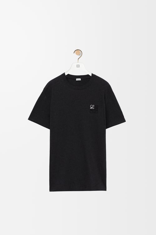 LOEWE Camiseta de corte regular en algodón Antracita