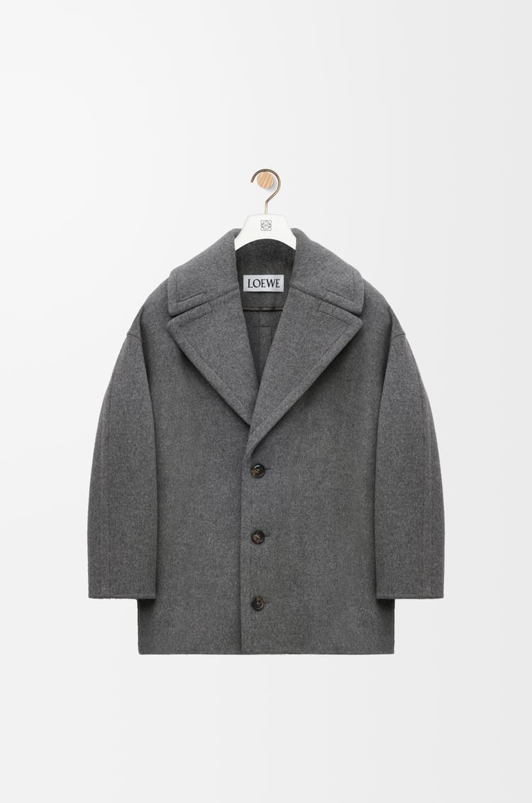 LOEWE ショート コート（ウール） グレーメランジ