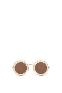 LOEWE Round sunglasses in acetate Ivory/Gold pdp_rd