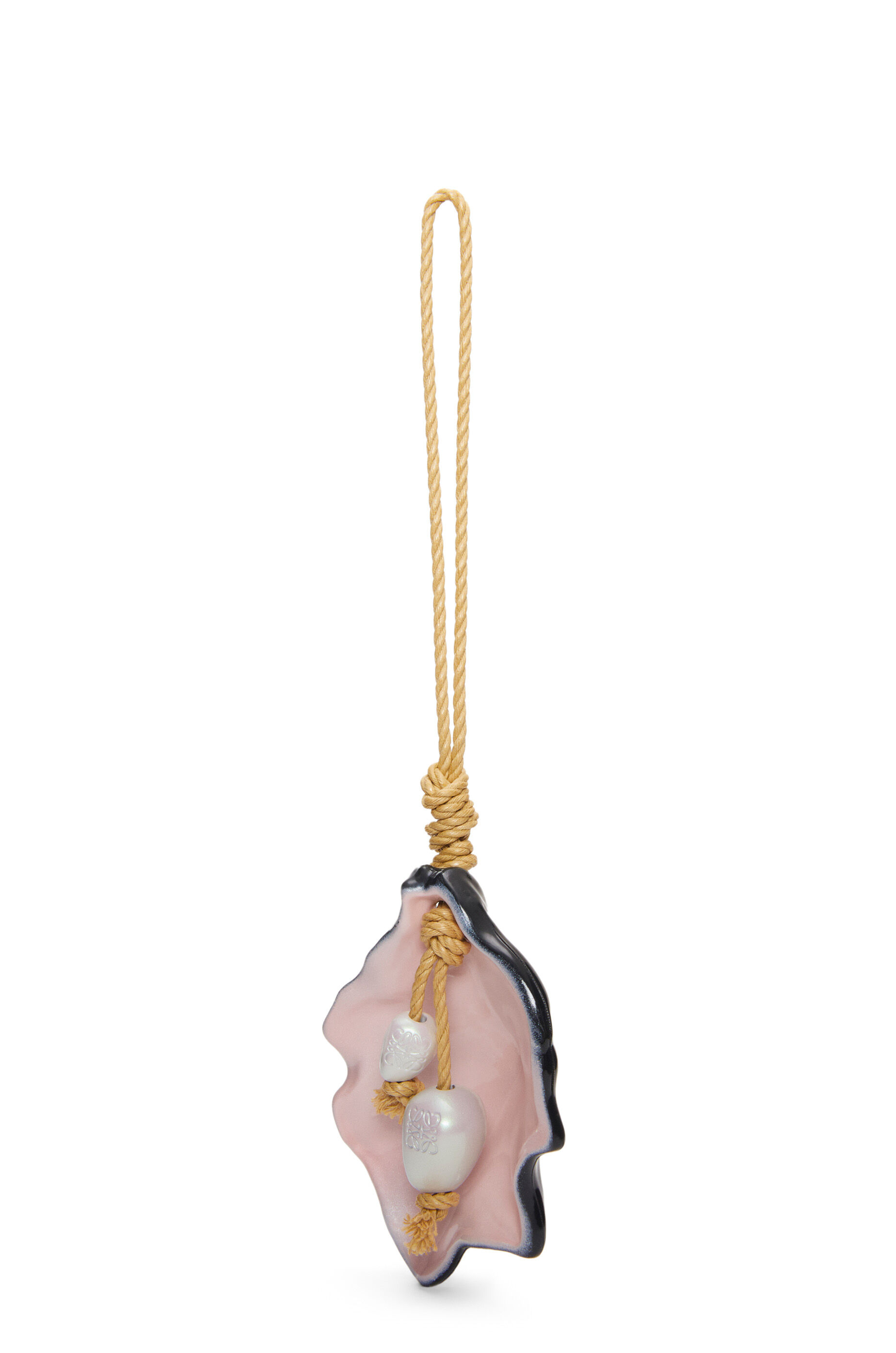 LOEWE Oyster charm in resin Pink/Black