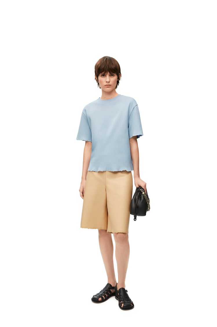 LOEWE Boxy fit t-shirt in cotton blend Pale Blue