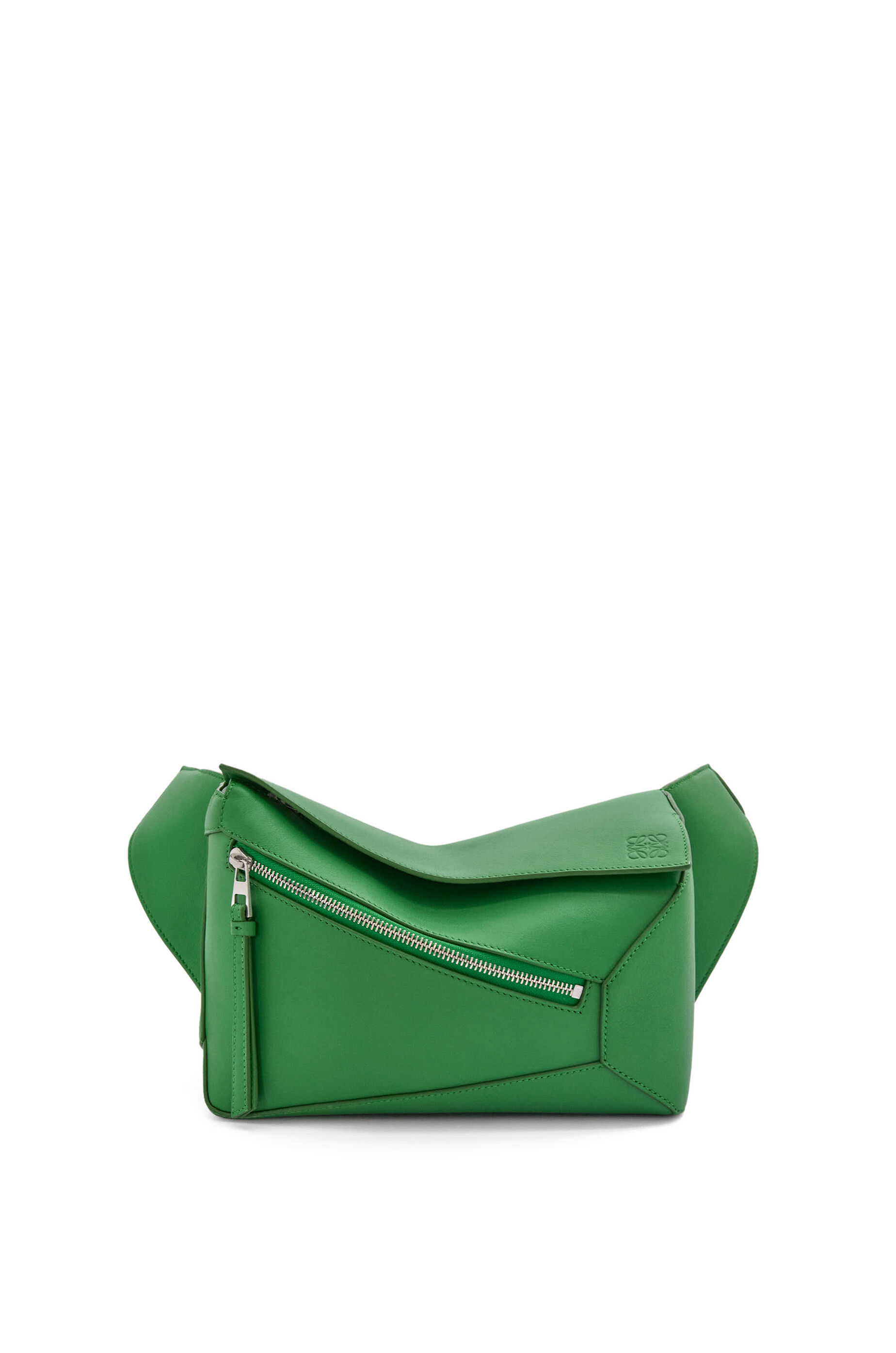 Small Puzzle bumbag in classic calfskin Tropical Green LOEWE