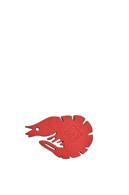LOEWE Shrimp dice in classic calfskin Red/Tan plp_rd