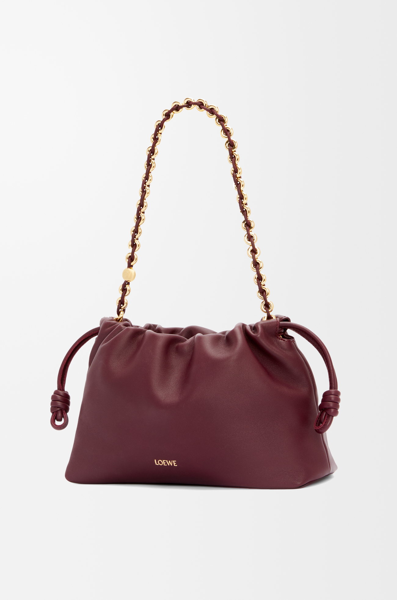 LOEWE Medium Flamenco purse in mellow nappa lambskin Dark Burgundy plp_rd