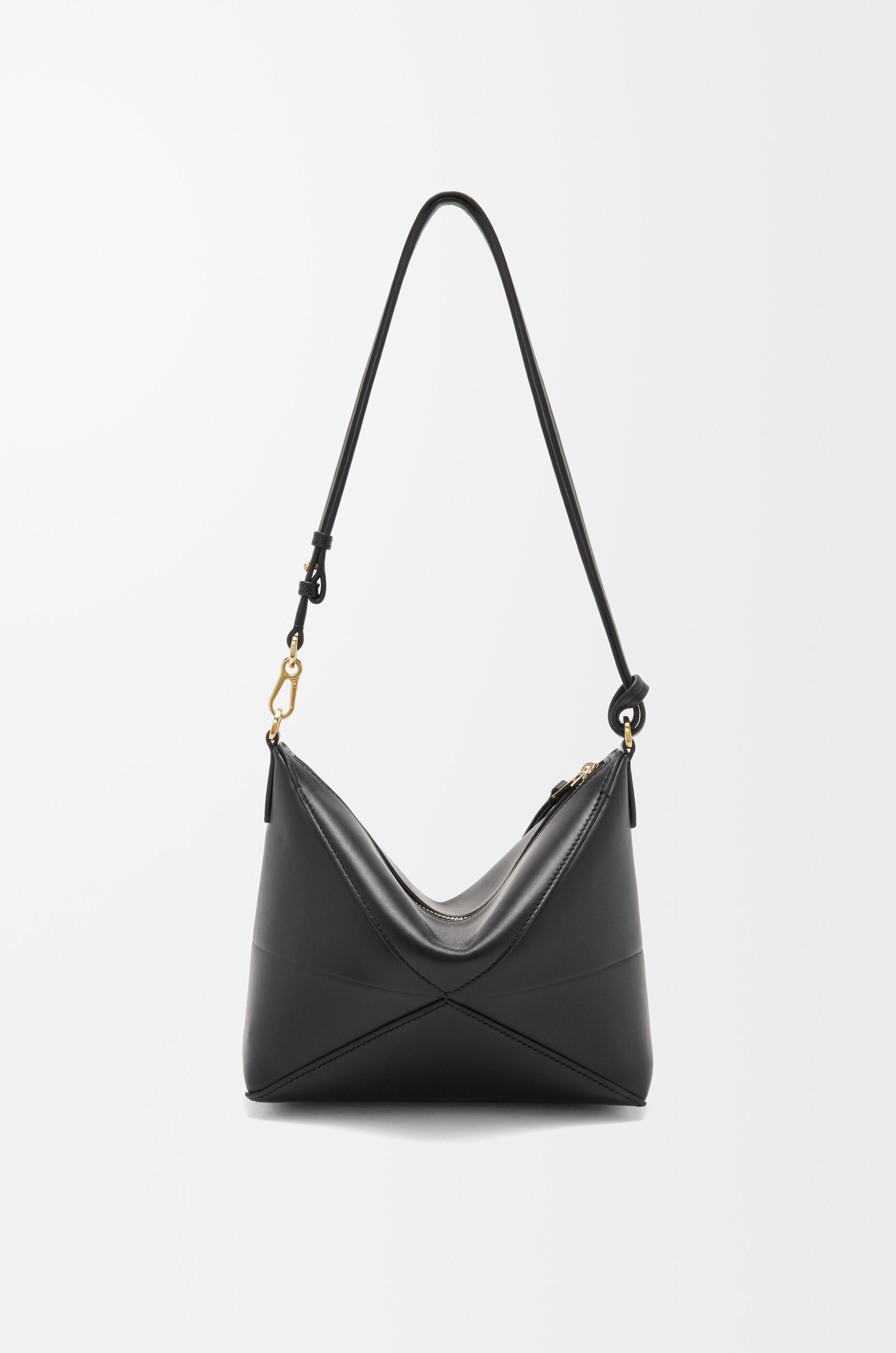 Puzzle Fold pouch in shiny nappa calfskin Black - LOEWE