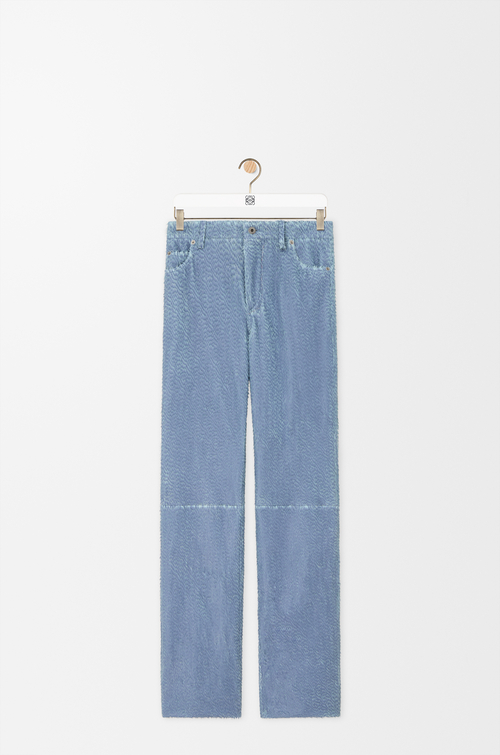 LOEWE 트라우저 - 나파 램스킨 블루