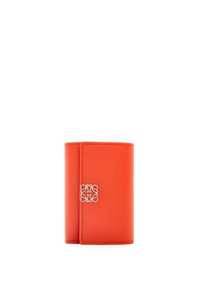 LOEWE Anagram small vertical wallet in pebble grain calfskin Sunrise Orange