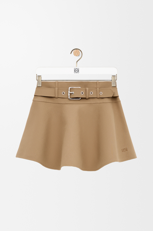 LOEWE Mini skirt in cotton Beige