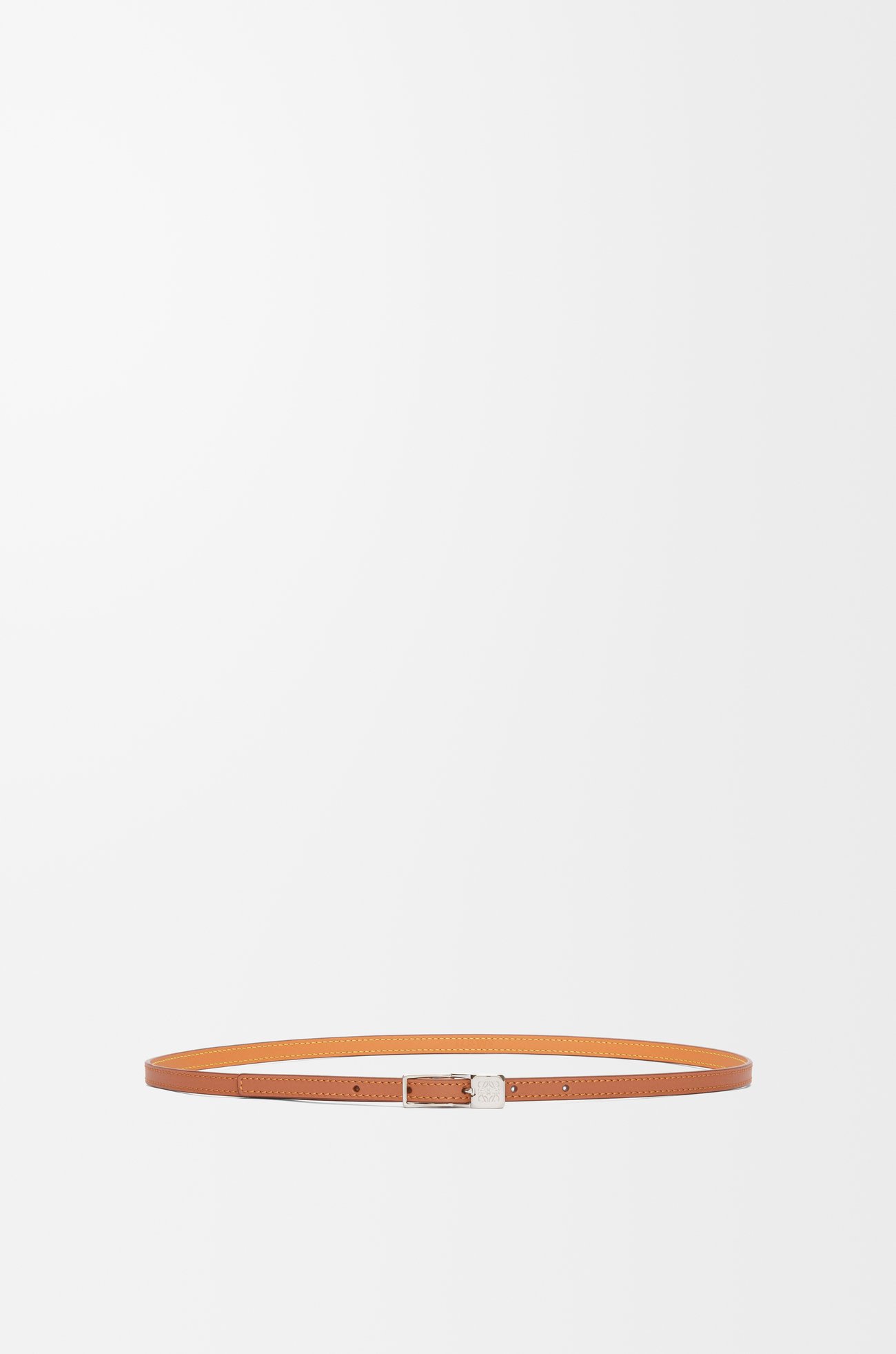 LOEWE 光滑小牛皮 Amazona 掛鎖皮帶 棕褐色/鈀色
