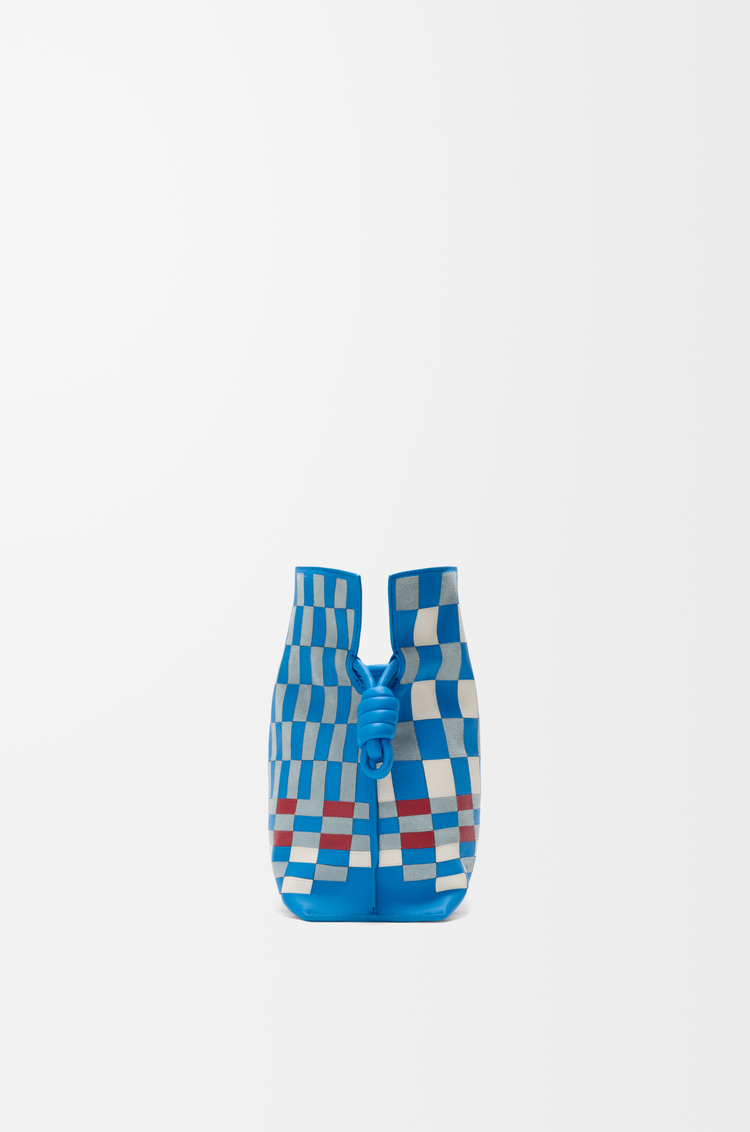 LOEWE Borsa Flamenco Clutch media a intarsio effetto mosaico Blu/Multicolore