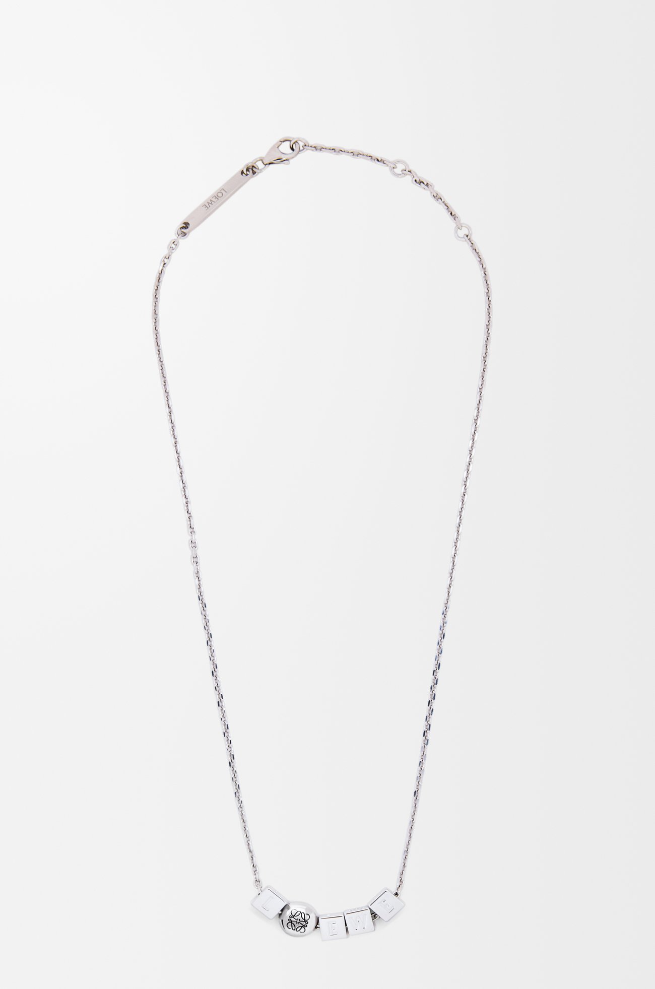 LOEWE Collar Pebble Cube en plata de ley Plata