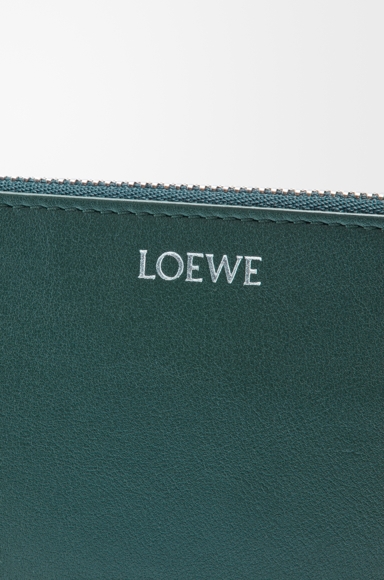 LOEWE Pebble coin cardholder in shiny nappa calfskin Deep Forest